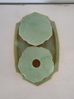 Vintage Marbleized Celluloid Vanity Set